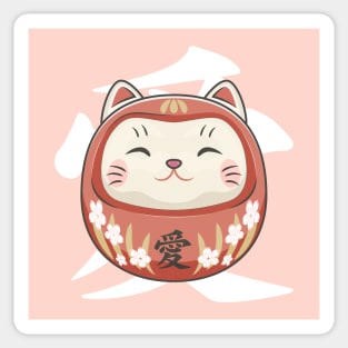 Daruma Cat Sticker